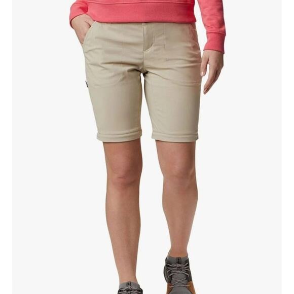 Columbia Saturday Trail II Hiking Convertible Pants Womens Sz 16 Tan Omni-Shield - Picture 6 of 16